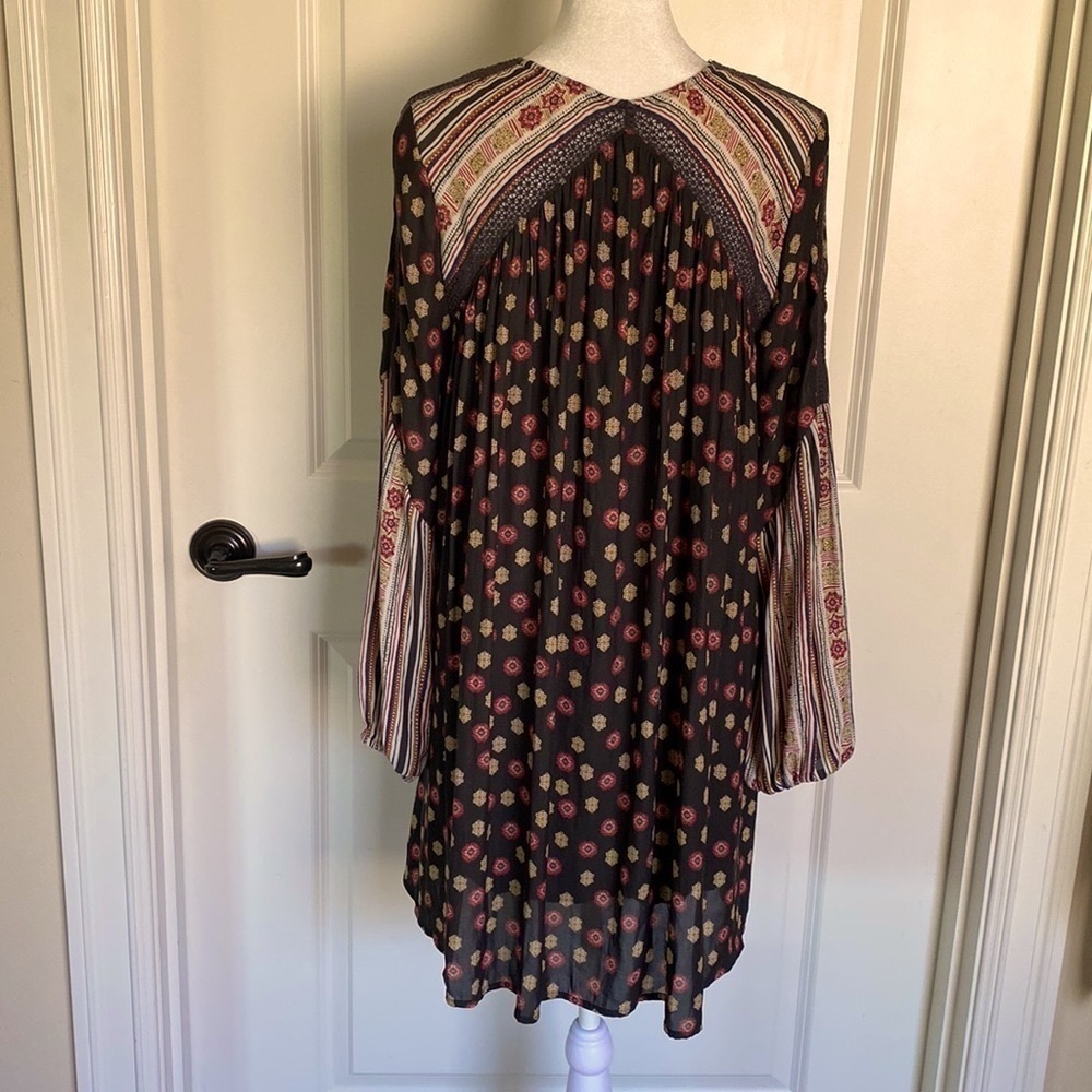 Free People Rain Or Shine Mini Dress Womens S Tunic Pirate Bohemian Festival - Picture 6 of 14